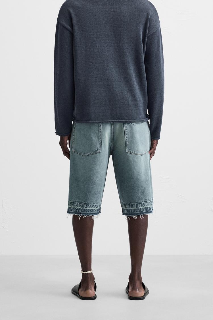 LOOSE-FIT DENIM BERMUDA SHORTS