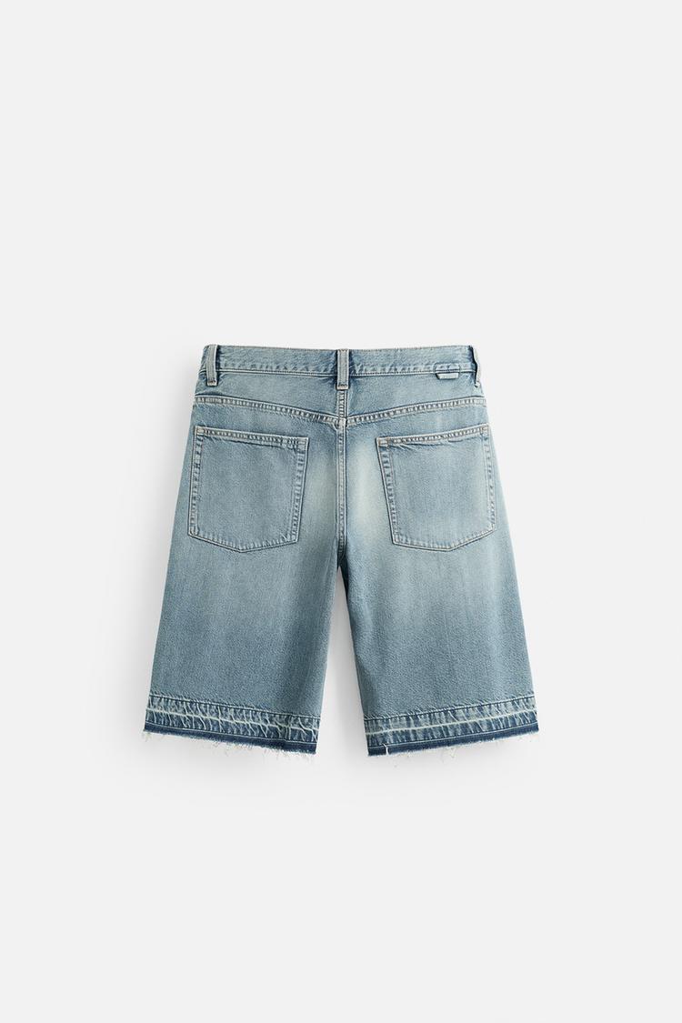 LOOSE-FIT DENIM BERMUDA SHORTS