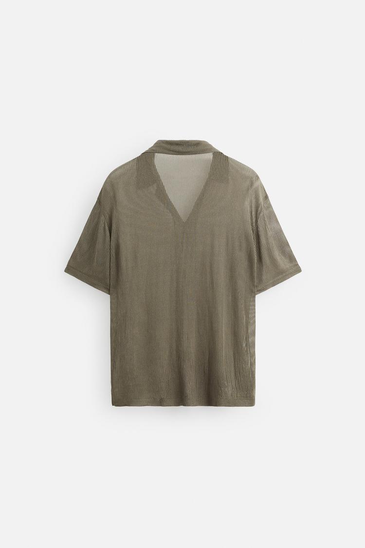 SEMI-SHEER TEXTURED SHIRT