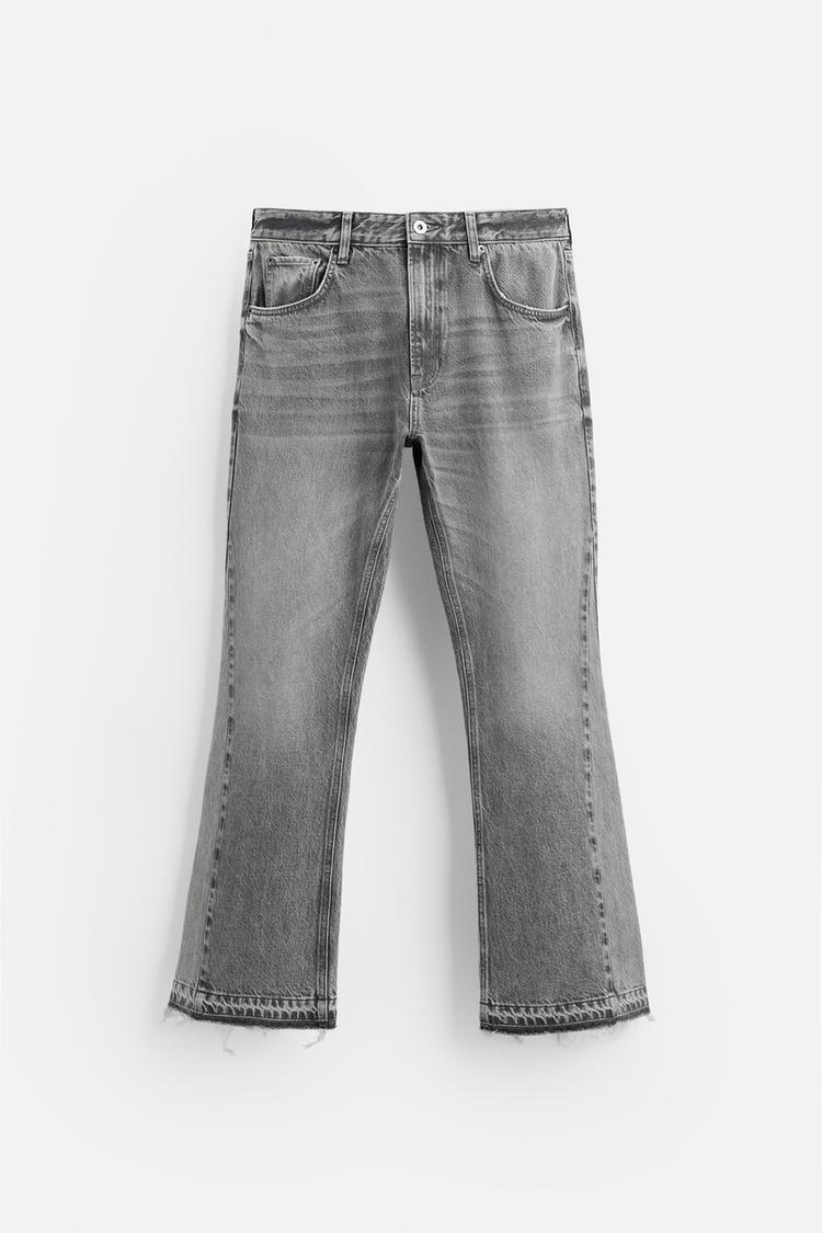 Grey flare jeans