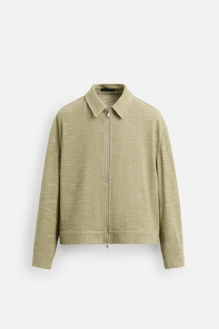STRUCTURED OVERSHIRT WITH ZIP