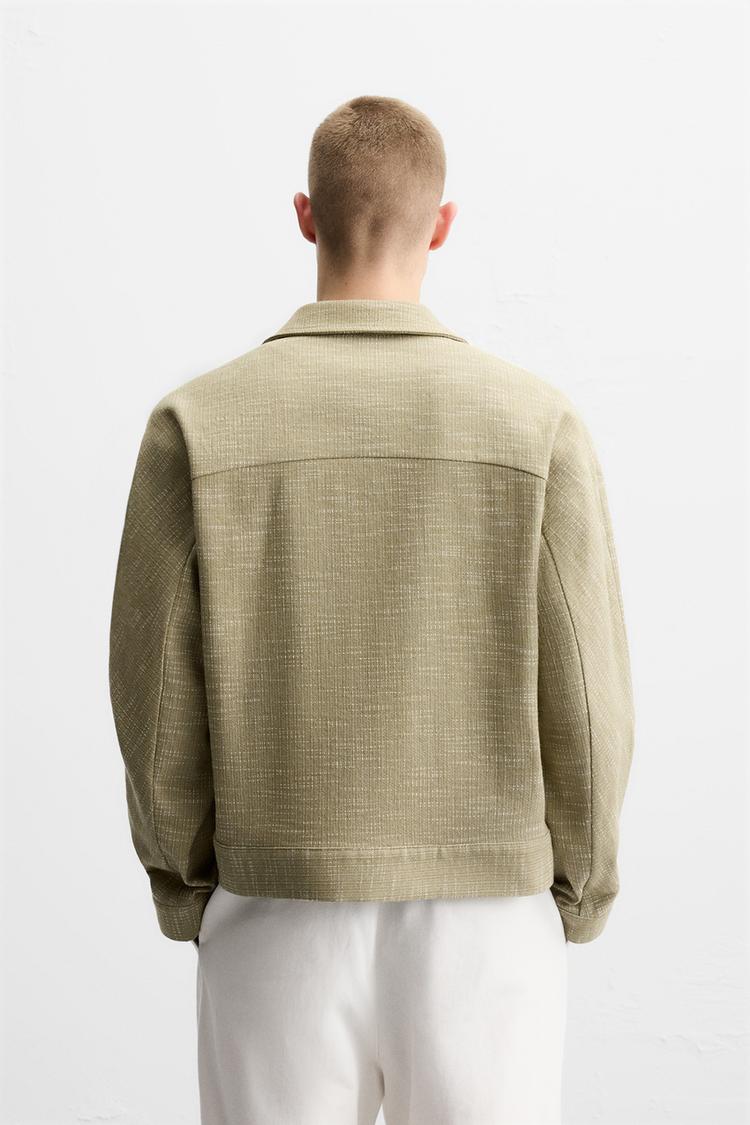 STRUCTURED OVERSHIRT WITH ZIP