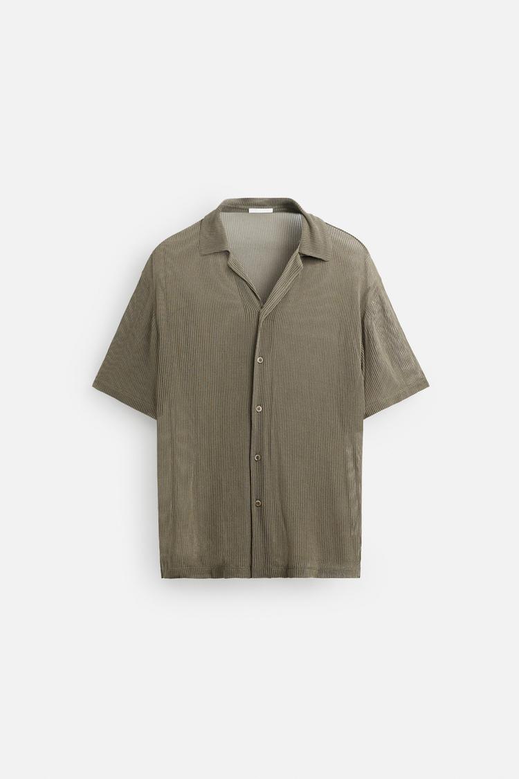 SEMI-SHEER TEXTURED SHIRT